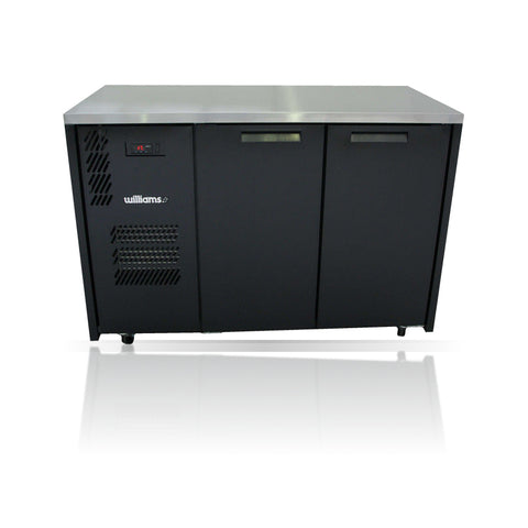Williams Cameo - 2 door Black Under Counter Display Refrigerator