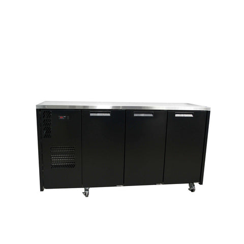 Williams Cameo - 3 door Black Under Counter Display Refrigerator