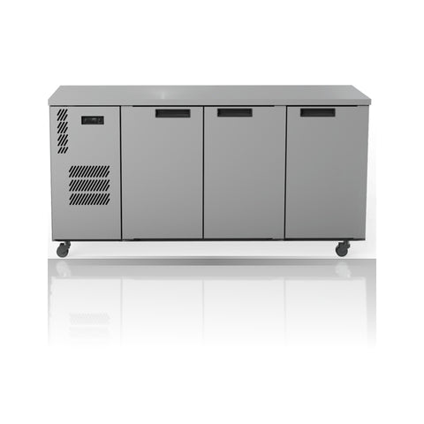 Williams Cameo - 3 door Stainless Steel Under Counter Display Refrigerator