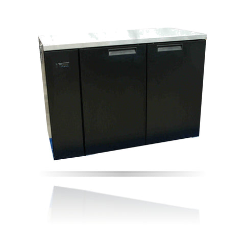 Williams Cameo - 2 Door Black Remote Back Bar Counter Display Refrigerator