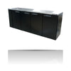 Williams Cameo - 4 Door Black Remote Back Bar Counter Display Refrigerator
