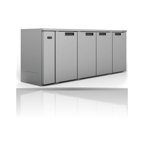 Williams Cameo - 4 Door Stainless Steel Remote Back Bar Counter Display Refrigerator