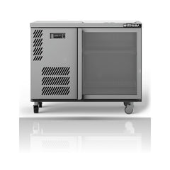 Williams Glass Chiller - One Door Spring Loaded Glass Chiller 500 x 500 baskets on a crisp white background with mirrored reflection