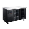 Williams Topaz Under Counter - 2 Door Black Under Counter Glass Door Refrigerator