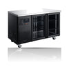 Williams Topaz Under Counter - 2 Door Black Under Counter Glass Door Refrigerator