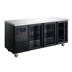 Williams Topaz Under Counter - 3 Door Black Under Counter Glass Door Refrigerator commercial refrigeration