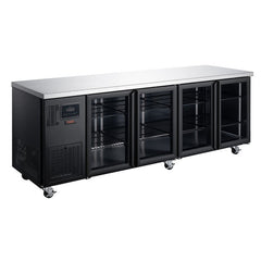 Williams Topaz Under Counter - 4 door Black Under Counter Glass Door Refrigerator commercial refrigeration