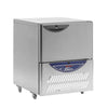 Commercial refrigerator with a visible brand logo on a white background