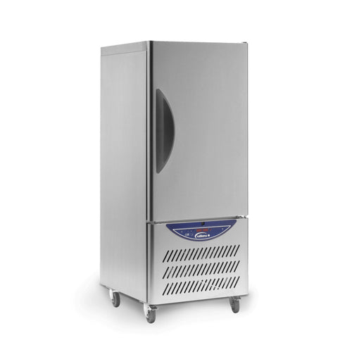 Commercial freezer on a white background