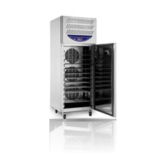 Williams Blast Chiller 50Kg/13 Tray Blast Chiller Freezer on a crisp white background with mirrored reflection