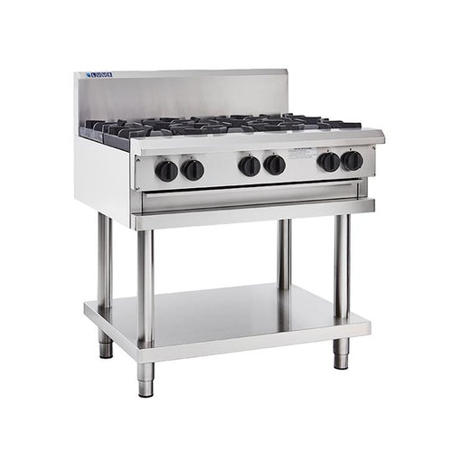 LUUS LUUS Professional 6 Burner Cooktop w Stand 900mm - CS-6B