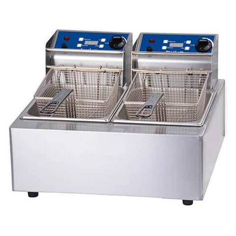 Birko Double Pan Bench Top Fryer 2 x 5Ltr 1001002