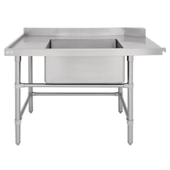 Vogue Vogue 1800mm Dishwasher Inlet Table with Sink 90mm outlet L/H