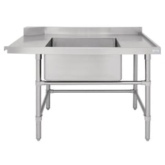 Vogue Vogue Dishwasher Inlet Table w Sink 90mm outlet 1200mm