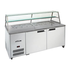 Williams 2 Door Sandwich & Prep Counter With Canopy White - HJ2SCBA