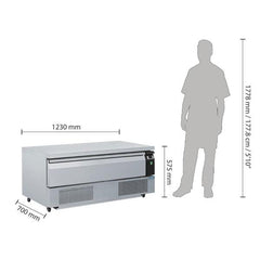 Polar Polar U-Series Single Drawer Counter Fridge Freezer 3xGN