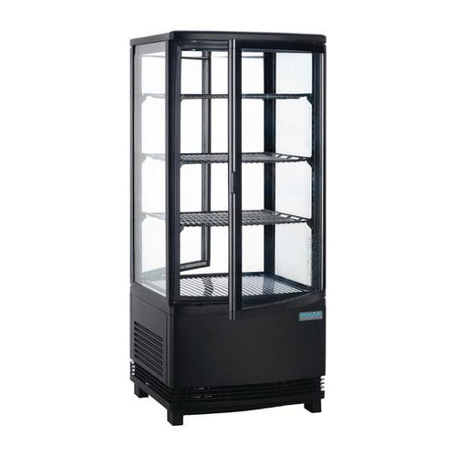 Polar Polar C-Series Energy Efficient Curved Door Display Fridge Black 86L