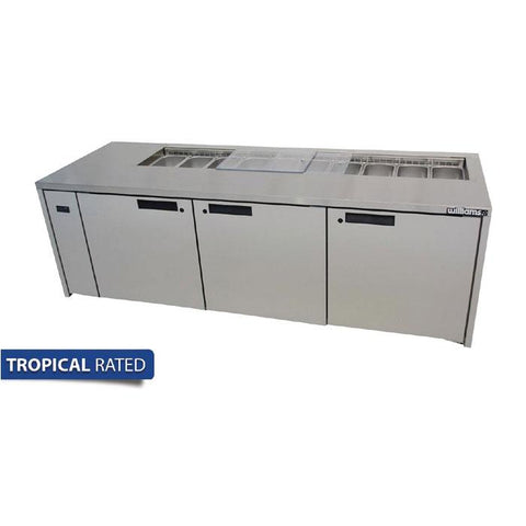 Williams 3 Door Stainless Steel Under Counter Fridge - HE3USSBA