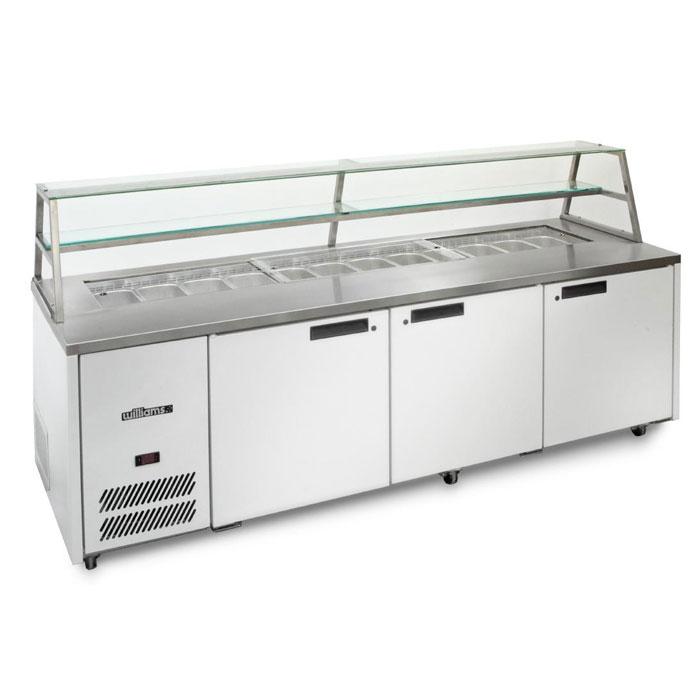 Williams 3 Door Sandwich & Prep Counter With Canopy White Colorbond - HJ3SCBA
