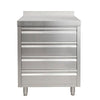 Vogue Stainless 4 Drawer Workstation