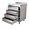 Vogue Stainless 4 Drawer Workstation