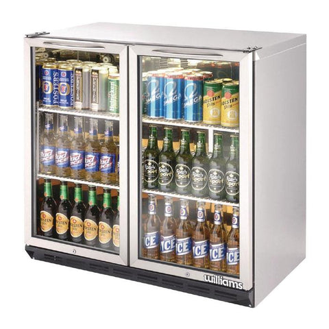 Williams 185L 2 Door Stainless Steel Bar Fridge - BC2SS-80