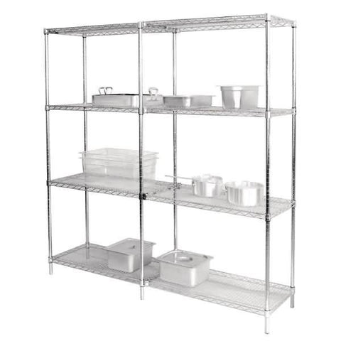 2PCE Vogue Chrome Wire Shelves 1220 x 457mm