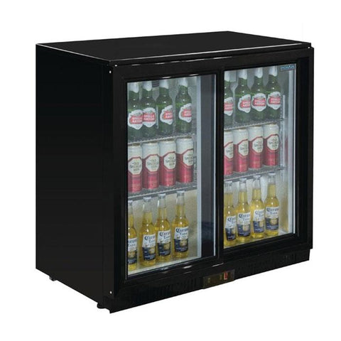 Polar G-Series Back Bar Cooler with Sliding Doors 208Ltr