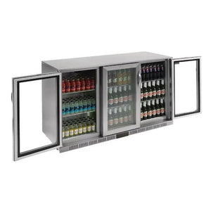 Polar Polar 330L G-Series Back Bar Cooler with Hinged Doors Stainless - GL009-A