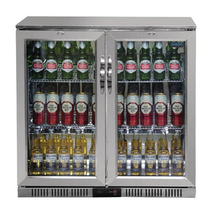 Polar 208L G-Series Back Bar Cooler with Hinged Doors S/Steel