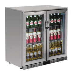 Polar 208L G-Series Back Bar Cooler with Hinged Doors S/Steel