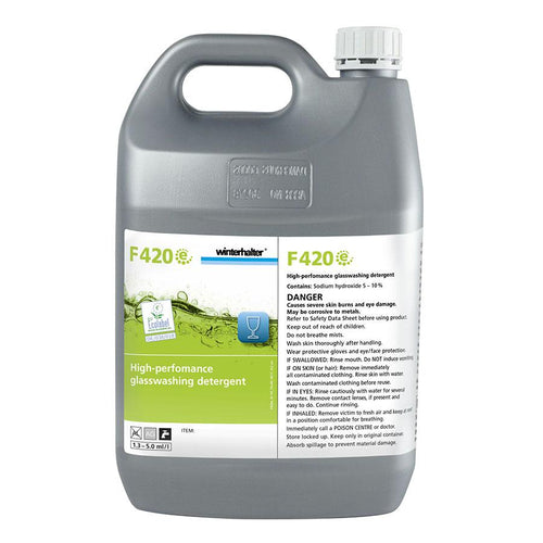 Winterhalter 2PCE 5L Winterhalter F420 Liquid Glasswashing Detergent