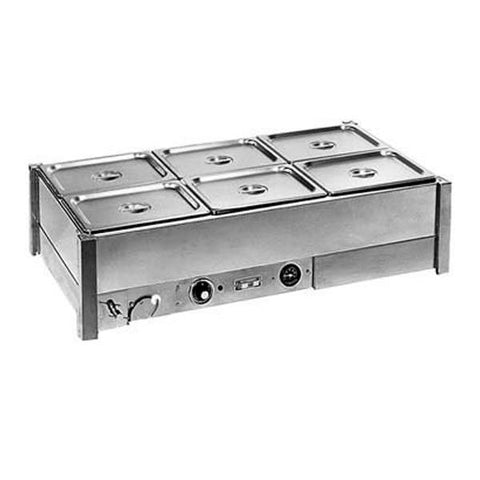 Roband Hot Bain Marie 6 x 1/2 Size Pans Double Row BM23A