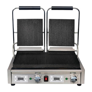 Apuro Apuro Double Contact Grill Ribbed Plates with Timer - FC383-A