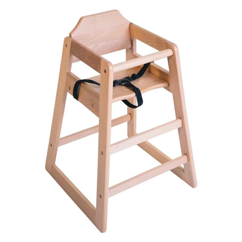 Bolero Bolero Wooden Highchair Natural Finish