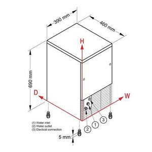 Brema Ice Cube Maker 29kg Production 9kg Storage - CB249A