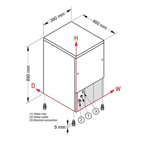 Brema Ice Cube Maker 29kg Production 9kg Storage - CB249A