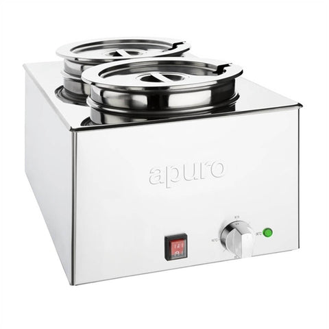 Apuro Bain Marie with 2 Round Pots 5.2L