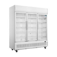 Polar Polar G-Series 1300L 3 Door Upright Display Refrigerator w Light Box
