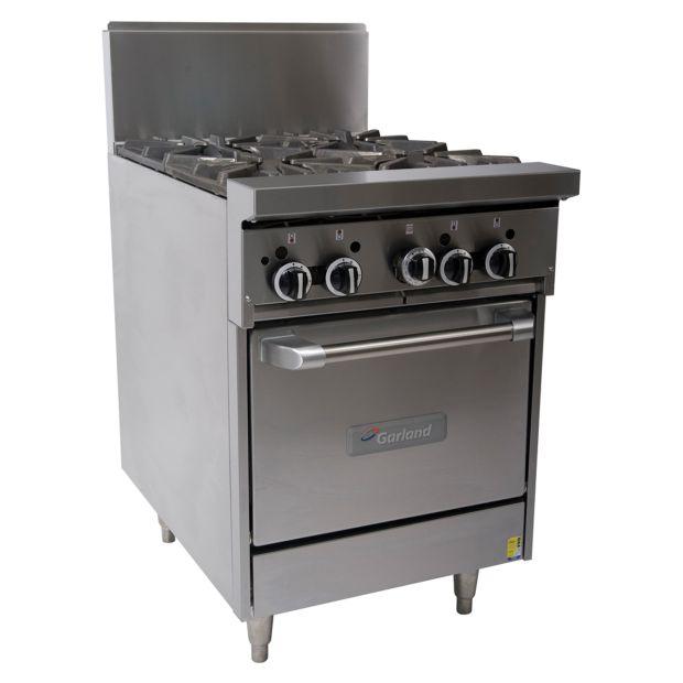 Garland 4 Open Top Burners, 1 Space saver oven GF24-4L-NG