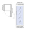 Bromic 372L Flat Glass Door Upright Display Chiller GM0374 LED ECO