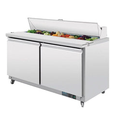 Polar Polar 527L G-Series 2 Door Prep Counter Fridge Stainless Steel