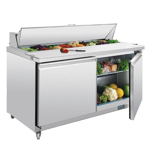 Polar Polar 527L G-Series 2 Door Prep Counter Fridge Stainless Steel