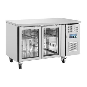 Polar 205L U-Series 2 Glass Door Counter Fridge - UA023-A