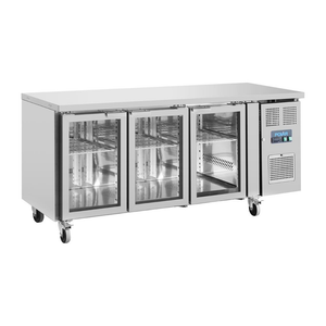 Polar 358L U-Series 3 Glass Door Counter Fridge - UA024-A