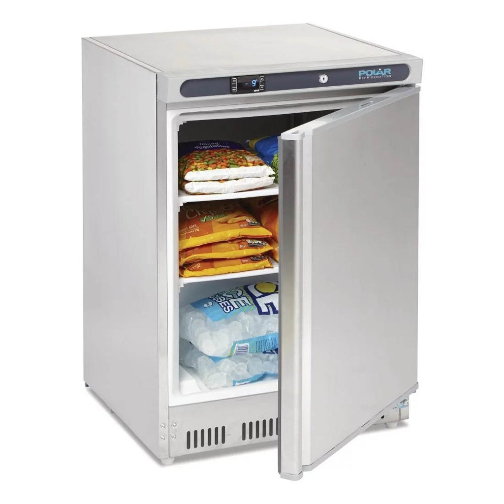 Polar 140L CSeries Undercounter Freezer Stainless Steel CD081A
