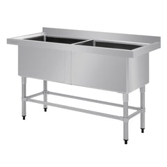 Vogue Vogue Double Deep Pot Sink 90mm Drain