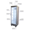 Bromic 372L Flat Glass Door Upright Display Chiller GM0374 LED ECO