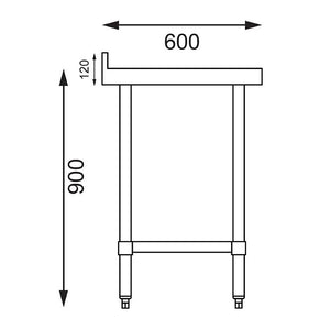 Vogue Single Bowl Sink R/H Drainer 1200mm x 600mm 90mm Drain