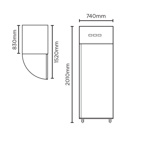 Bromic 650L One Door Gastronorm Storage Freezer UF0650SDF